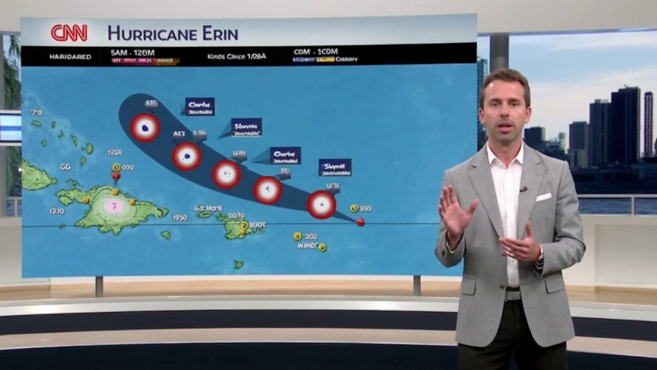 Coastal Preparations as Erin Spins Closer